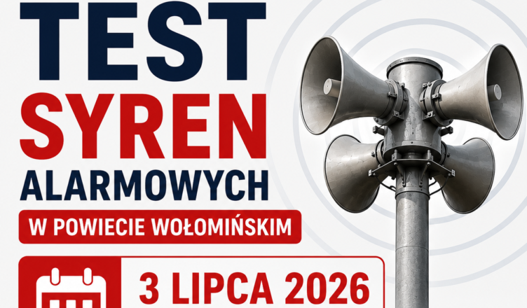 Test syren alarmowych w powiecie wołomińskim
