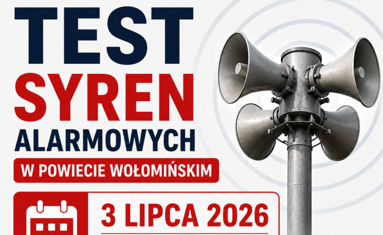 Test syren alarmowych w powiecie wołomińskim