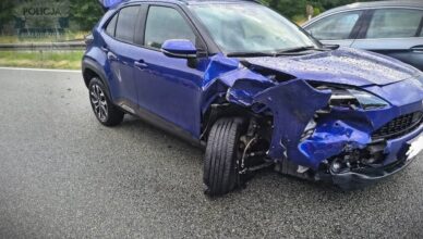 Wypadek na trasie S7. W samochodzie ujawniono narkotyki