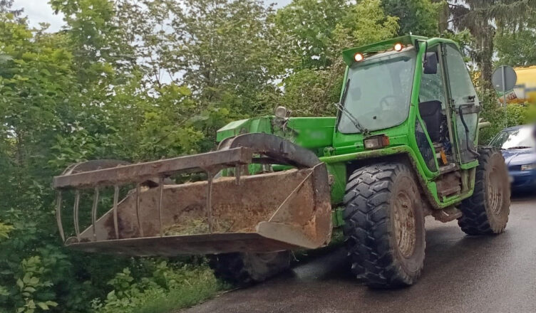 Pijany kierował koparką