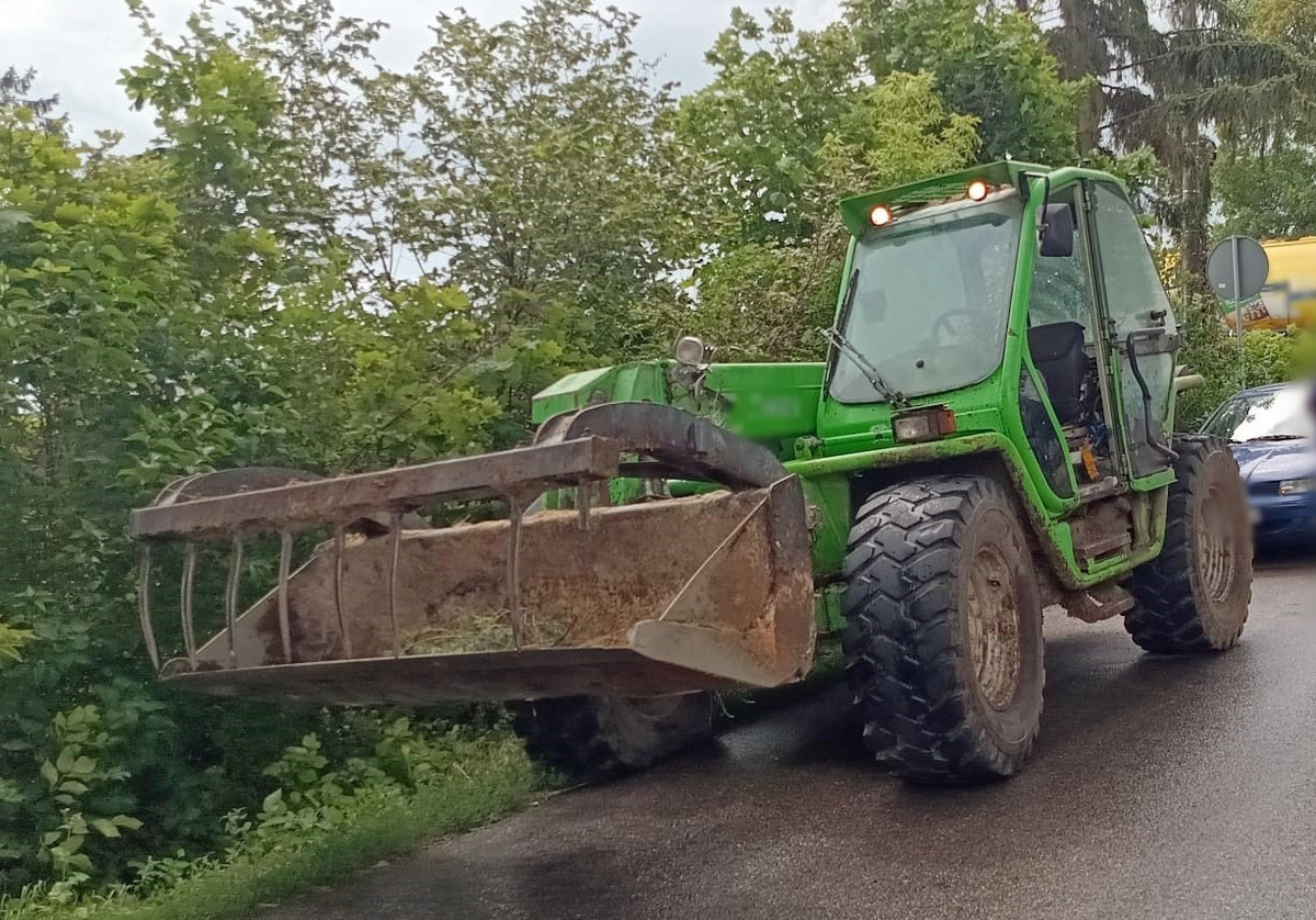 Pijany kierował koparką