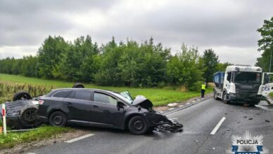 Zderzenie pojazdów na DK nr 9 w Skaryszewie