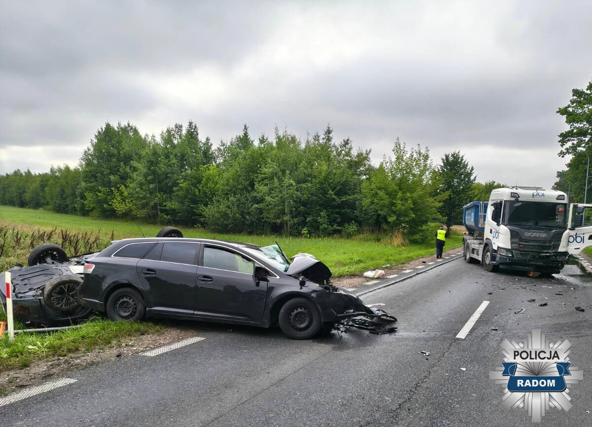 Zderzenie pojazdów na DK nr 9 w Skaryszewie