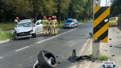Nietrzeźwy uderzył w słup