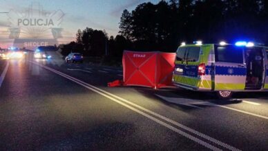 Tragiczny wypadek na DK63 w Mościbrodach. Nie żyje 35‑letni pieszy