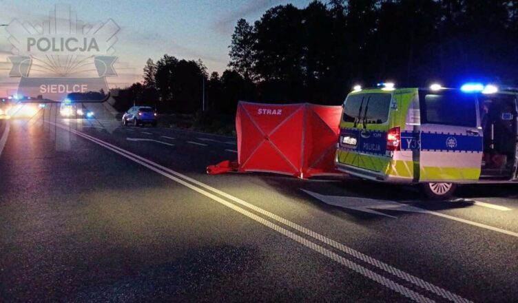 Tragiczny wypadek na DK63 w Mościbrodach. Nie żyje 35‑letni pieszy