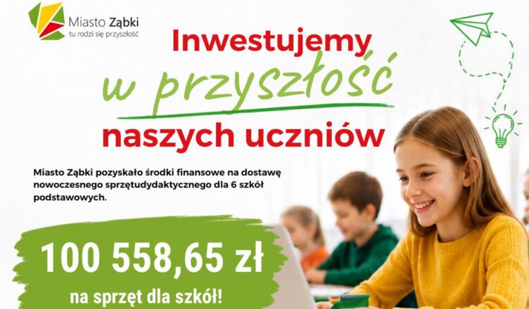 Nowy sprzęt dydaktyczny dla ząbkowskich szkół. Miasto pozyskało ponad 100 tys. zł