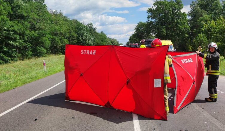 Tragiczny wypadek motocyklisty na DW630 w Rajszewie. Mimo długiej reanimacji nie udało się go uratować
