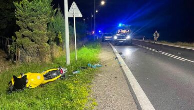 Wypadek z udziałem motocyklisty w Skaryszewie