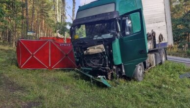 Czołowe zderzenie Hondy z ciężarówką na DK62. Jedna osoba zginęła, kierowca Volvo trafił do szpitala