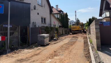 Ząbki - Prace remontowe przy ul. Baczyńskiego