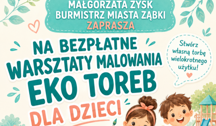 Ząbki - Bezpłatne Warsztaty Malowania Eko Toreb dla Dzieci!