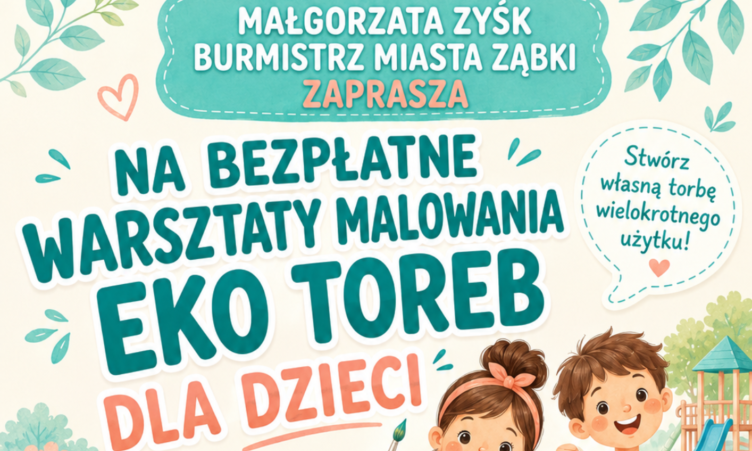 Ząbki - Bezpłatne Warsztaty Malowania Eko Toreb dla Dzieci!