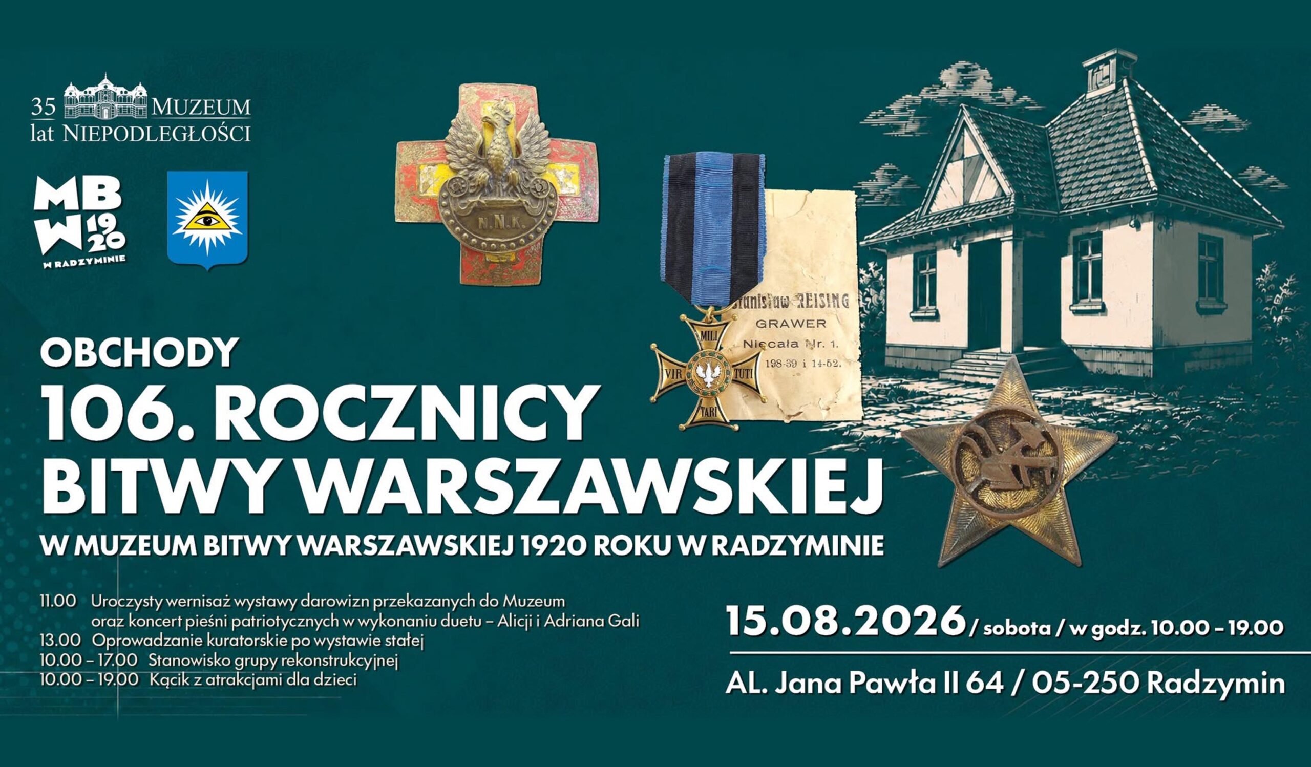 106. rocznica Bitwy Warszawskiej w Radzyminie. Muzeum zaprasza na wyjątkowy dzień pamięci i historii
