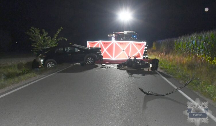 Tragiczny wypadek w Sarnowie-Górach. Nie żyje 49-letni motocyklista
