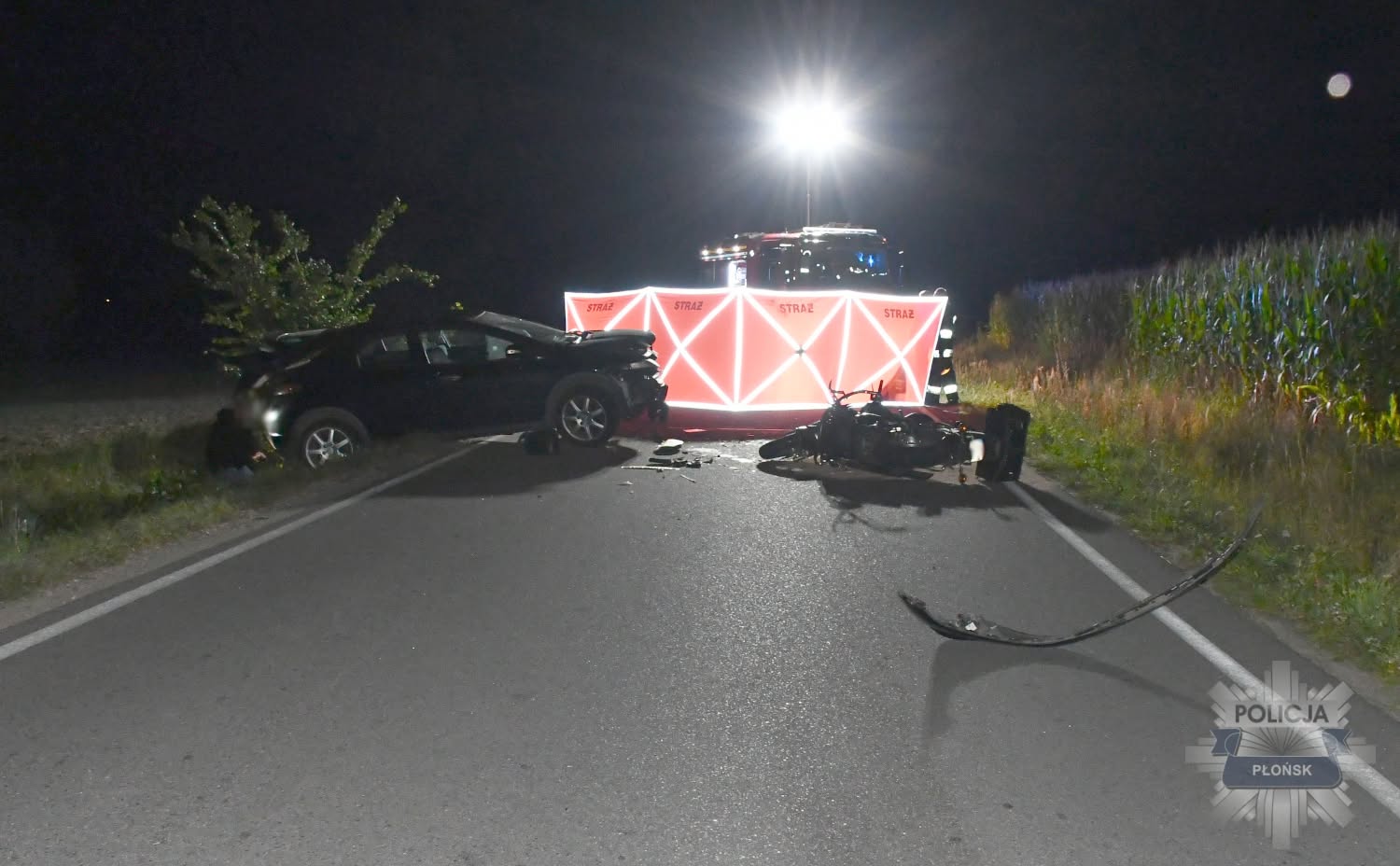 Tragiczny wypadek w Sarnowie-Górach. Nie żyje 49-letni motocyklista