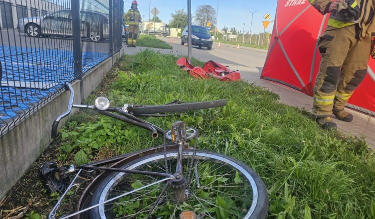Tragiczny wypadek z udziałem rowerzysty w Ciechanowie