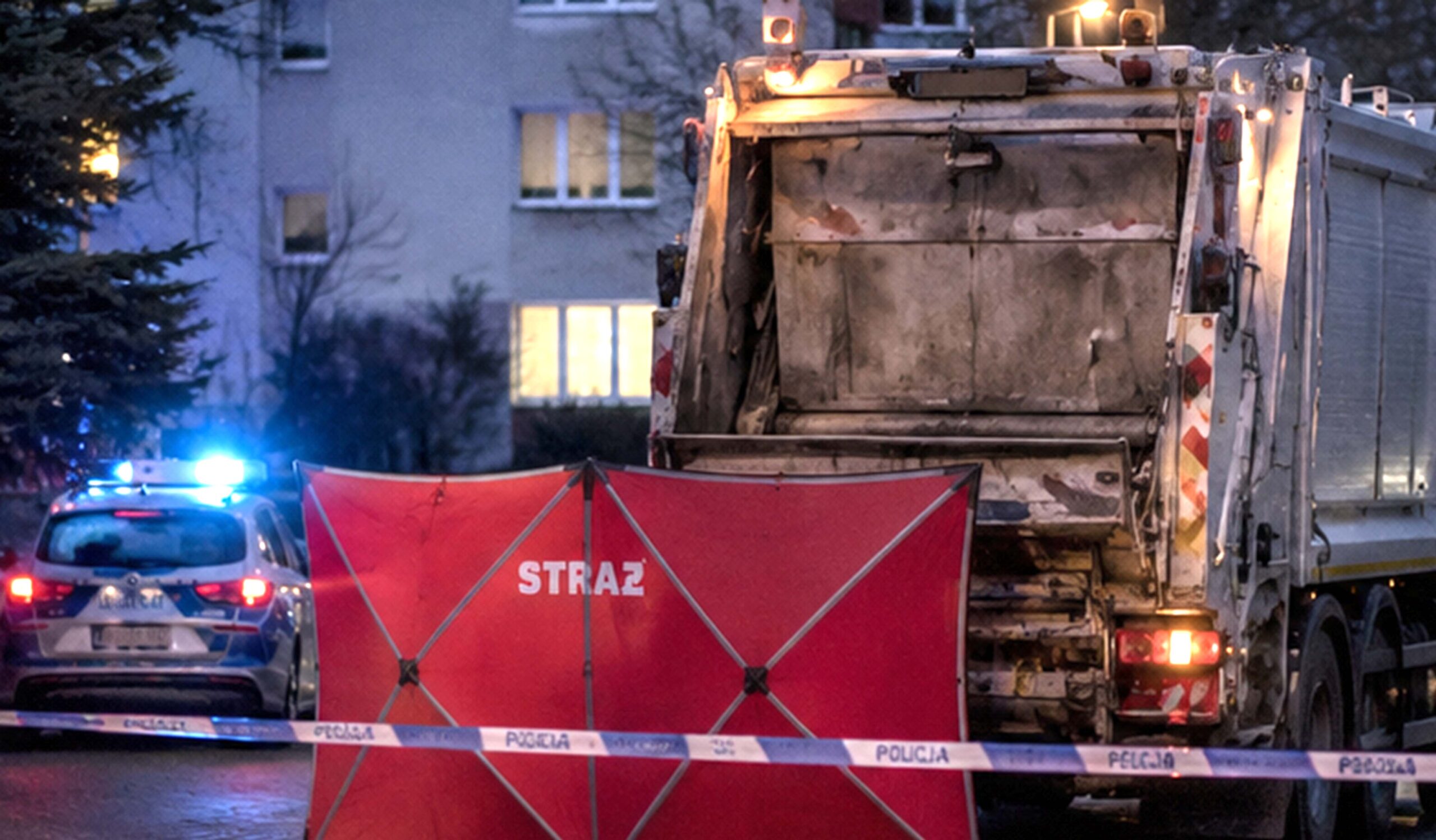 Śmiertelne potrącenie na Bielanach. Kierowca śmieciarki z zarzutem po tragedii przy ul. Kochanowskiego