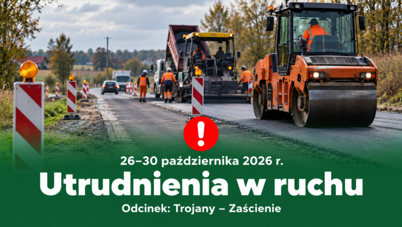 Dąbrówka – Utrudnienia w ruchu na odcinku Trojany – Zaścienie