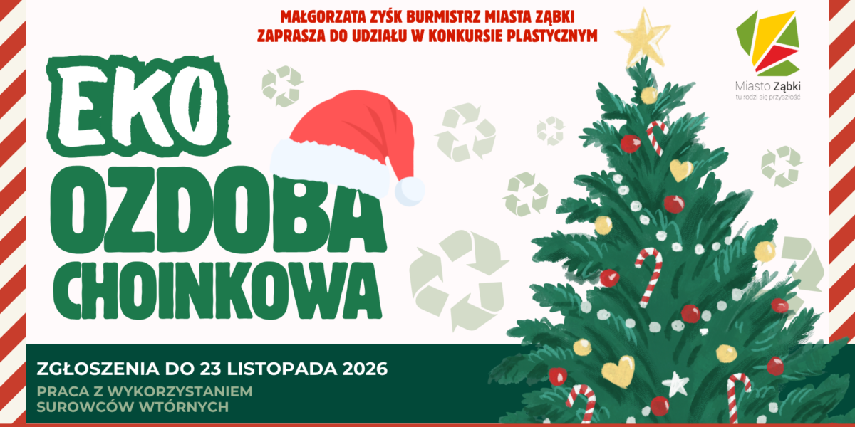 Ząbki – Konkurs plastyczny Eko-Ozdoba Choinkowa 2026