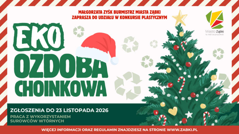 Ząbki – Konkurs plastyczny Eko-Ozdoba Choinkowa 2026