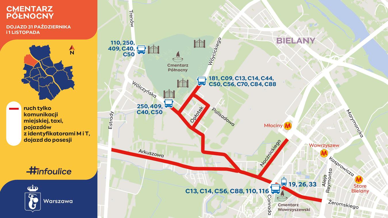 Jak dojechać na cmentarze w okresie Wszystkich Świętych?
