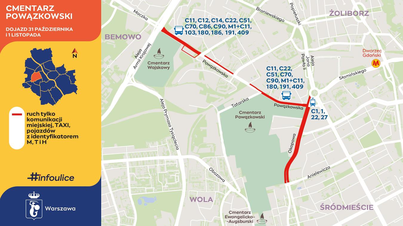 Jak dojechać na cmentarze w okresie Wszystkich Świętych?
