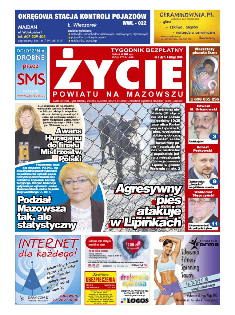 Okładka tygodnika Życie Powiatu nr 3 (427) z 4 lutego 2016